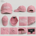 PineCrest 001 Light Pink Distressed Embroided Baseball Cap